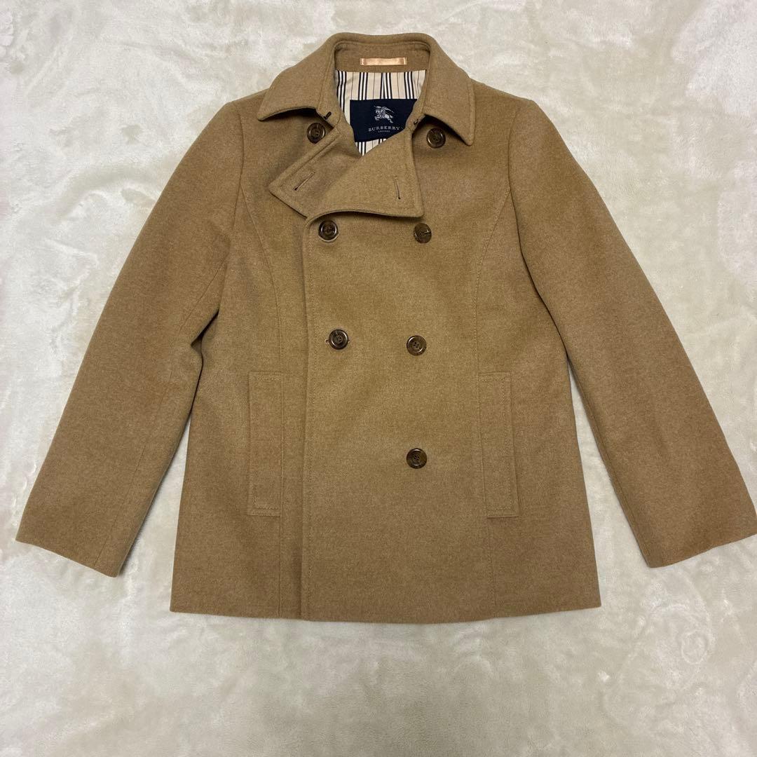 【美品】バーバリー　ロンドン　羊毛カシミアピーコート