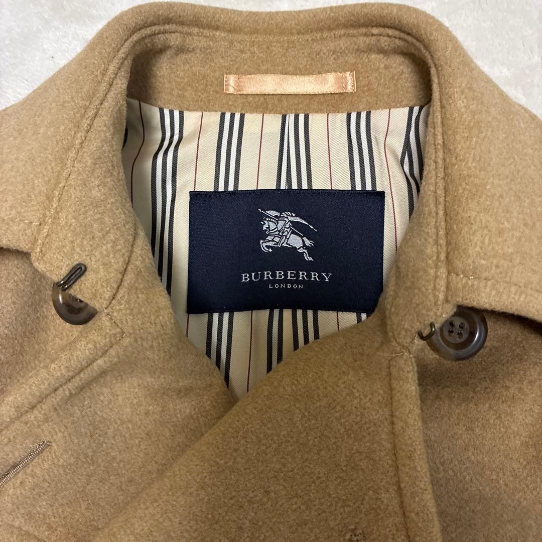 【美品】バーバリー　ロンドン　羊毛カシミアピーコート