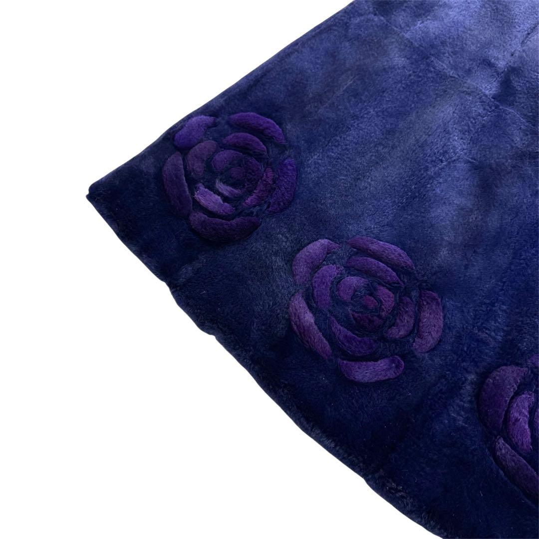 裾周り 222 サガミンク ファーコート リアルファー ロング デザイン XL