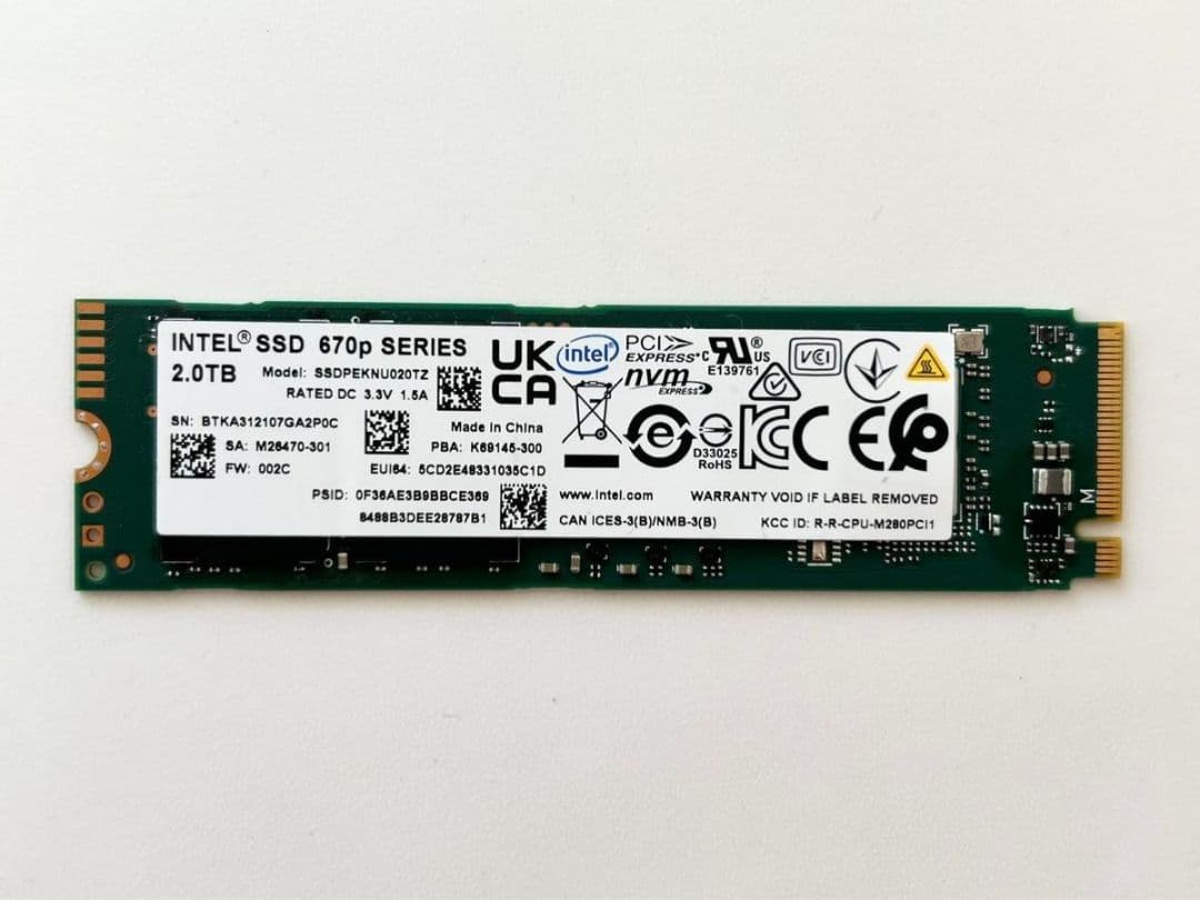 サト INTEL SSD 670p SERIES 2TB