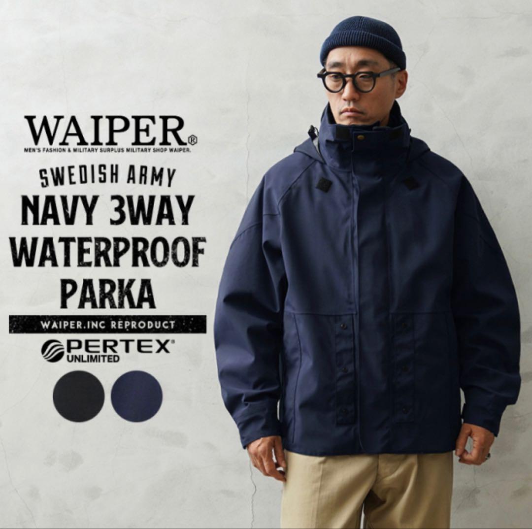 WAIPER.inc NAVY 3WAY WATERPROOF パーカーXL