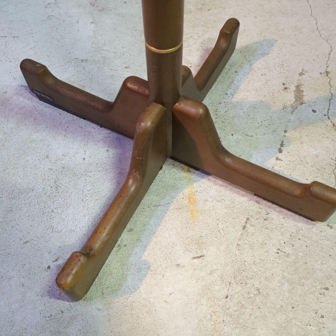 オールドカリモク 木製コートハンガー ボール型フック付き ブラウン×ゴールド