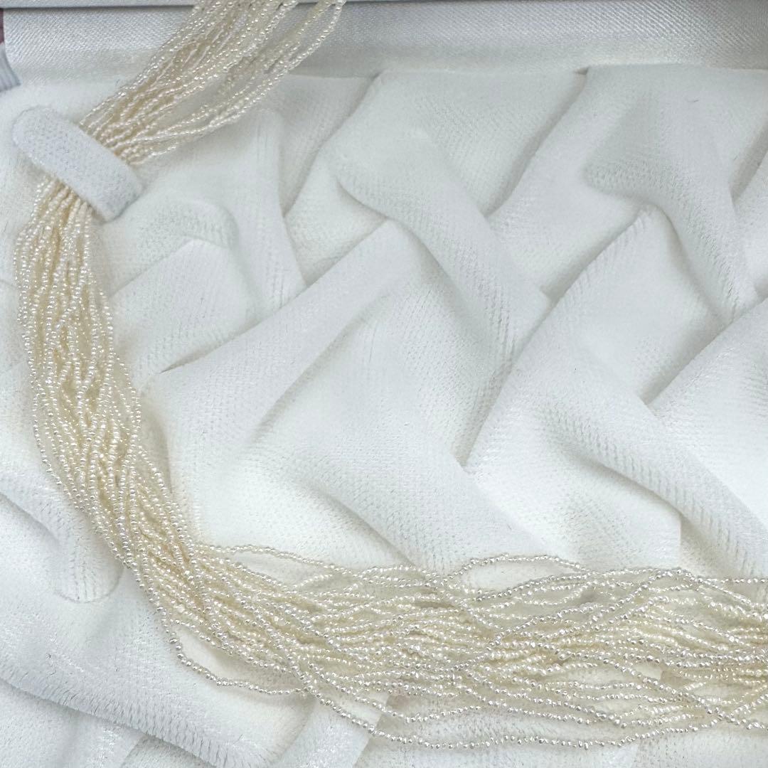 田崎真珠 砂ケシ アコヤ パールネックレス K14WG 20連 47.5㎝