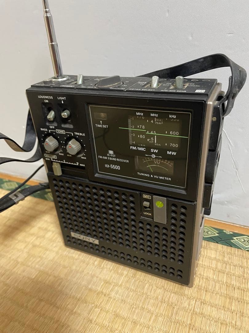 SONY ICF-5500ラジオ受信機 ACアダプター付