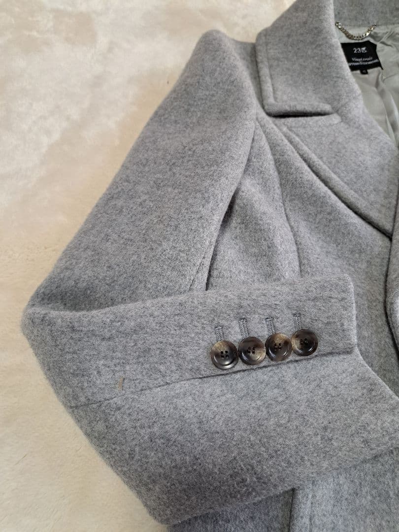 23区 ピーコート ウール100% グレー 40 ダブル 美品
