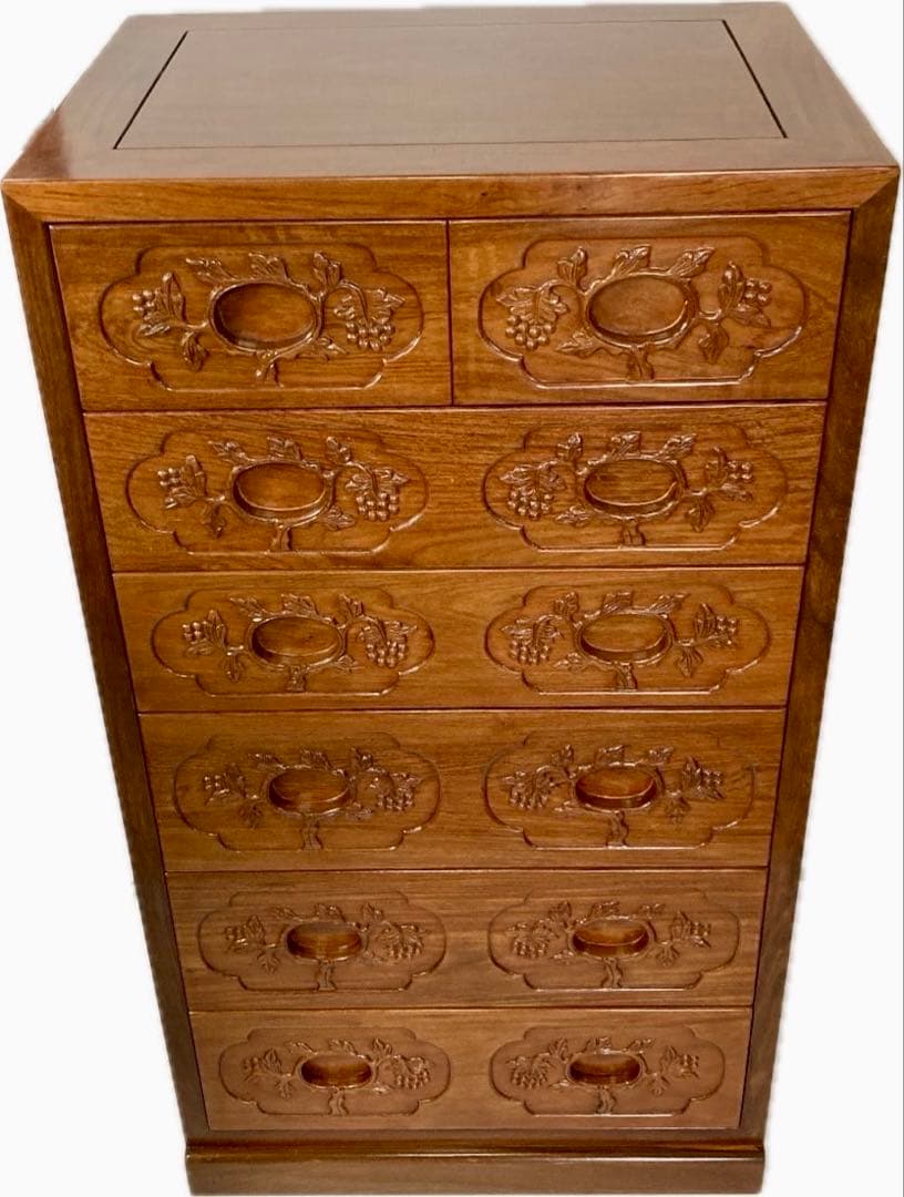 【美品】無垢材 タンス 箪笥 木製6段 引き出し 収納