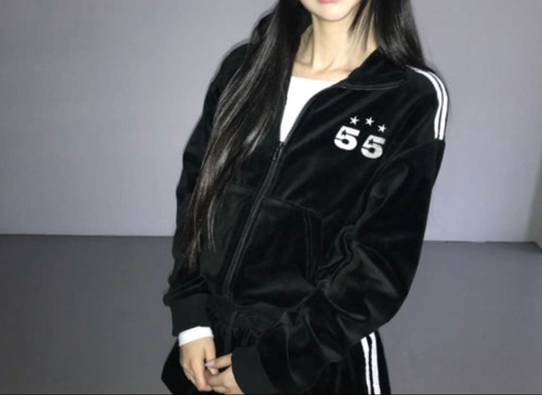 theairtown ファイブトラックジップアップ　黒　ブラック　ジャージ