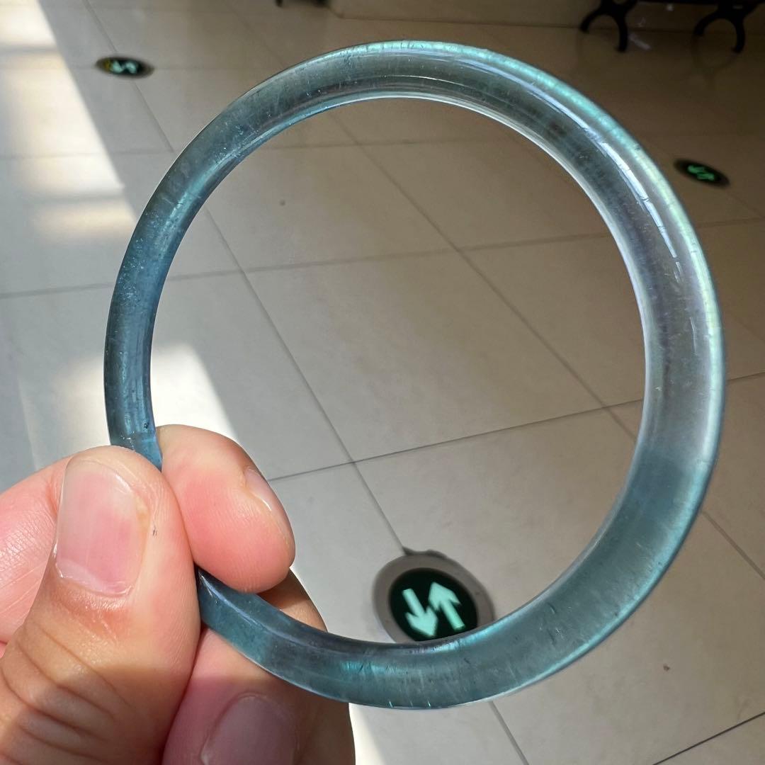 ⭐︎【天然】アクアマリン バングル 60mm