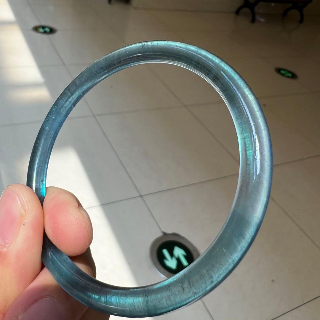 ⭐︎【天然】アクアマリン バングル 60mm