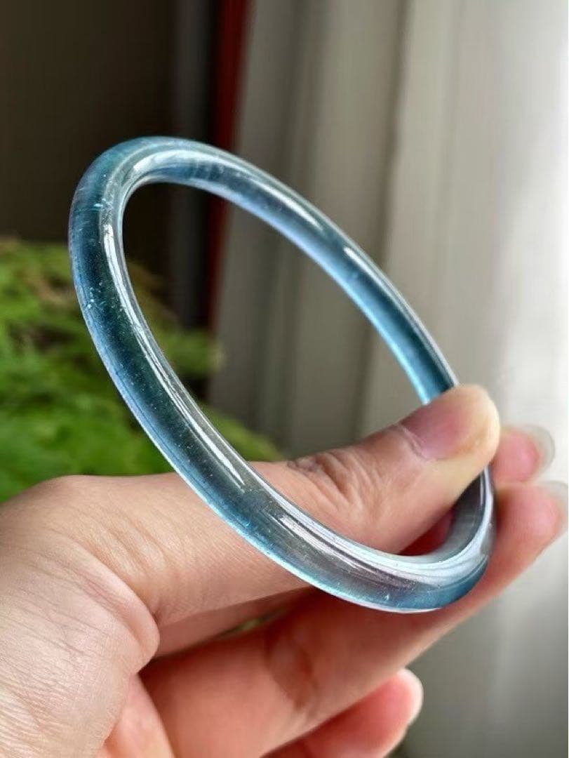 ⭐︎【天然】アクアマリン バングル 60mm