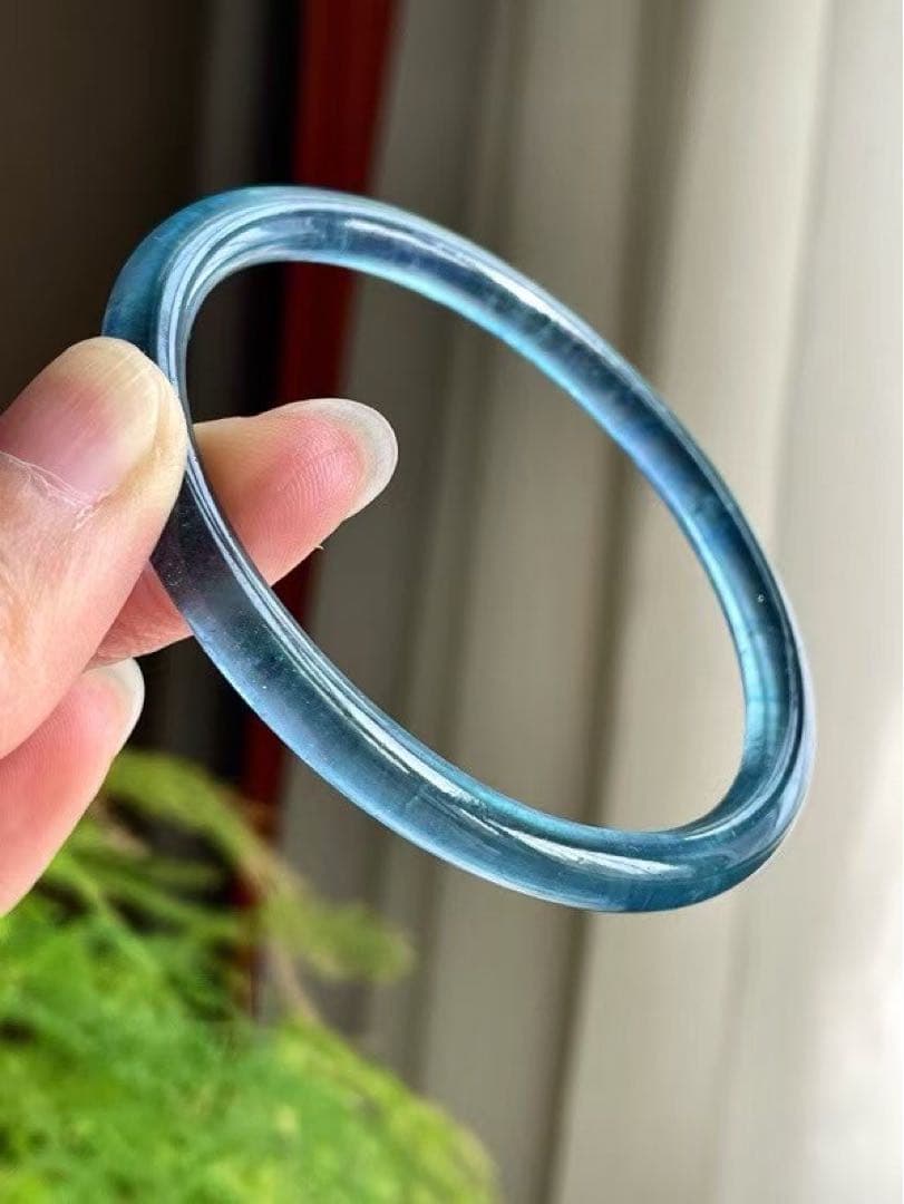 ⭐︎【天然】アクアマリン バングル 60mm