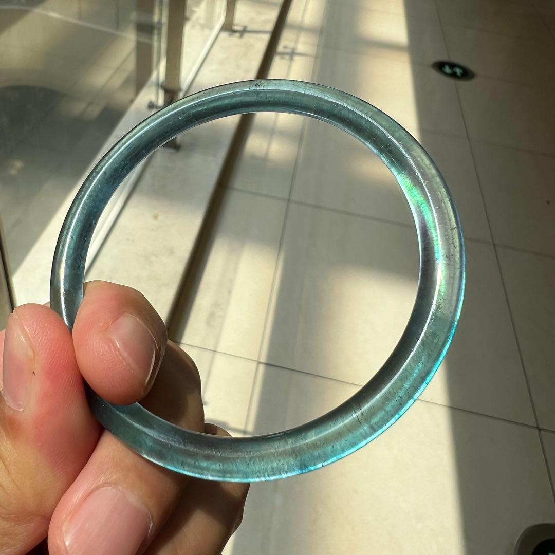 ⭐︎【天然】アクアマリン バングル 60mm