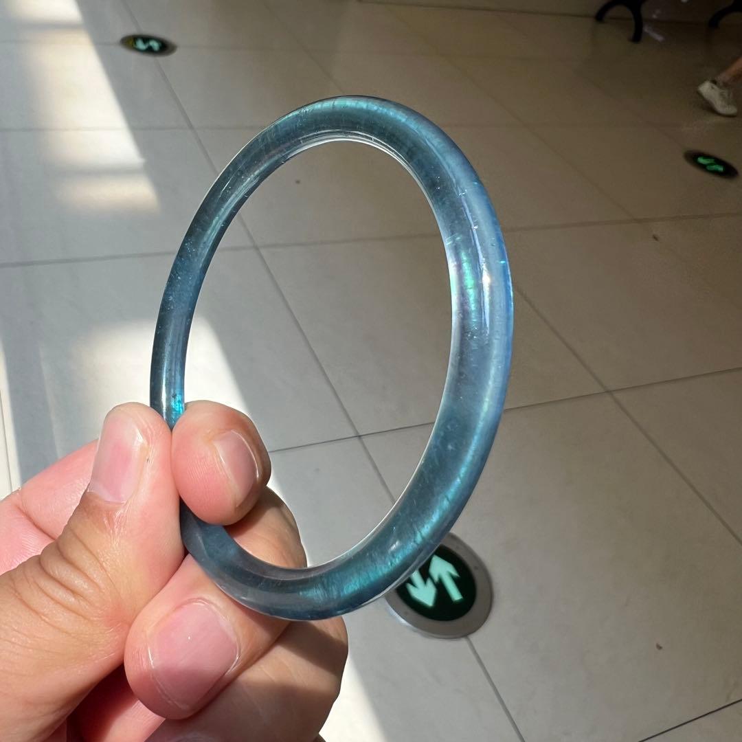 ⭐︎【天然】アクアマリン バングル 60mm