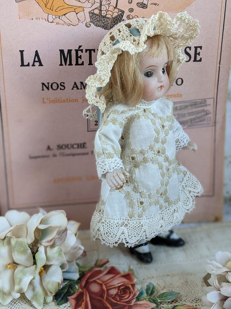 【s】アンティークビスクドール　ミニョネット　ケストナー150 　２体セット