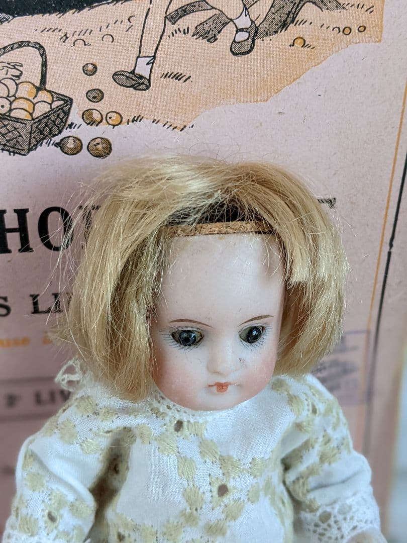 【s】アンティークビスクドール　ミニョネット　ケストナー150 　２体セット