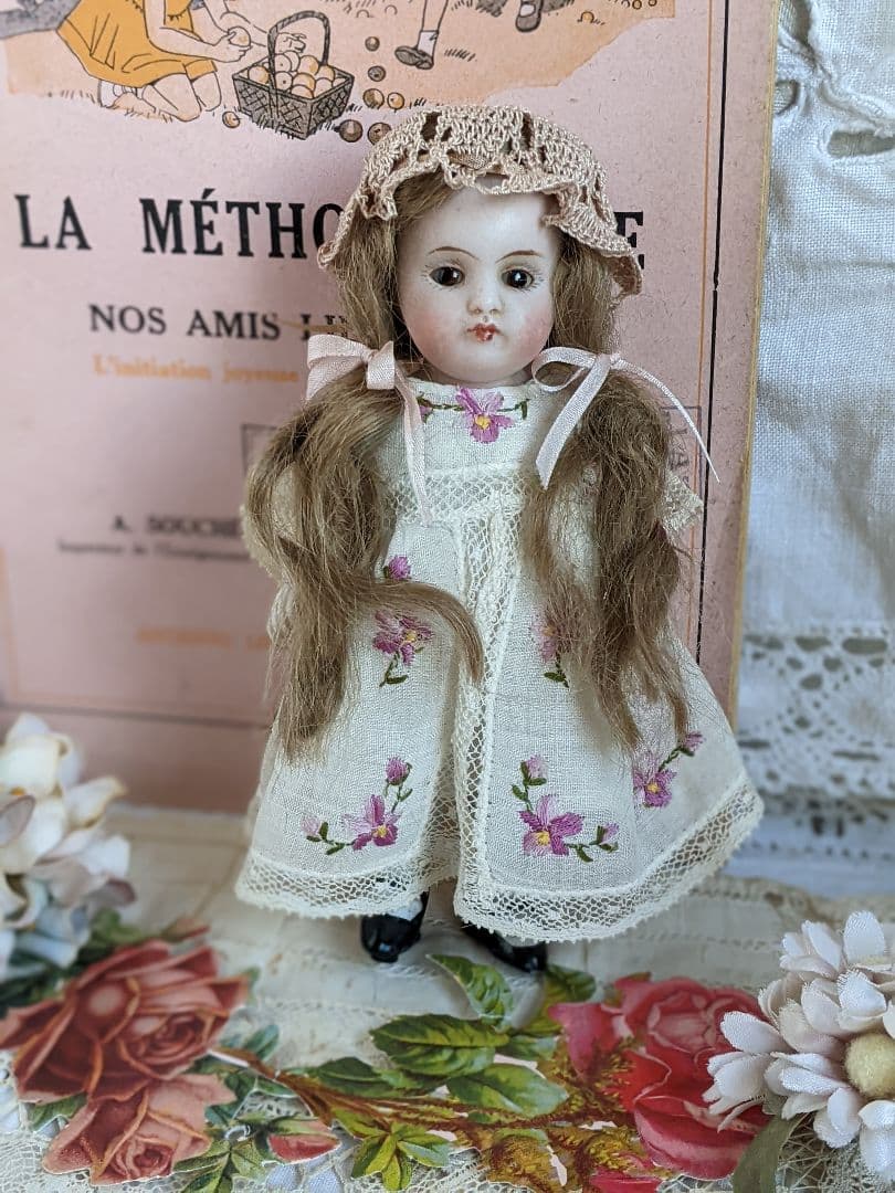 【s】アンティークビスクドール　ミニョネット　ケストナー150 　２体セット