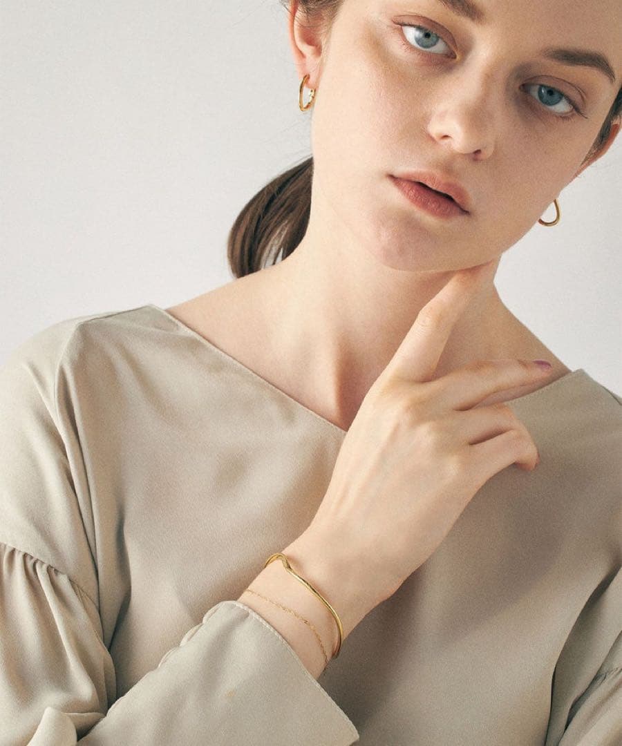 ete レイヤード バングル ペタルチェーン現行品美品