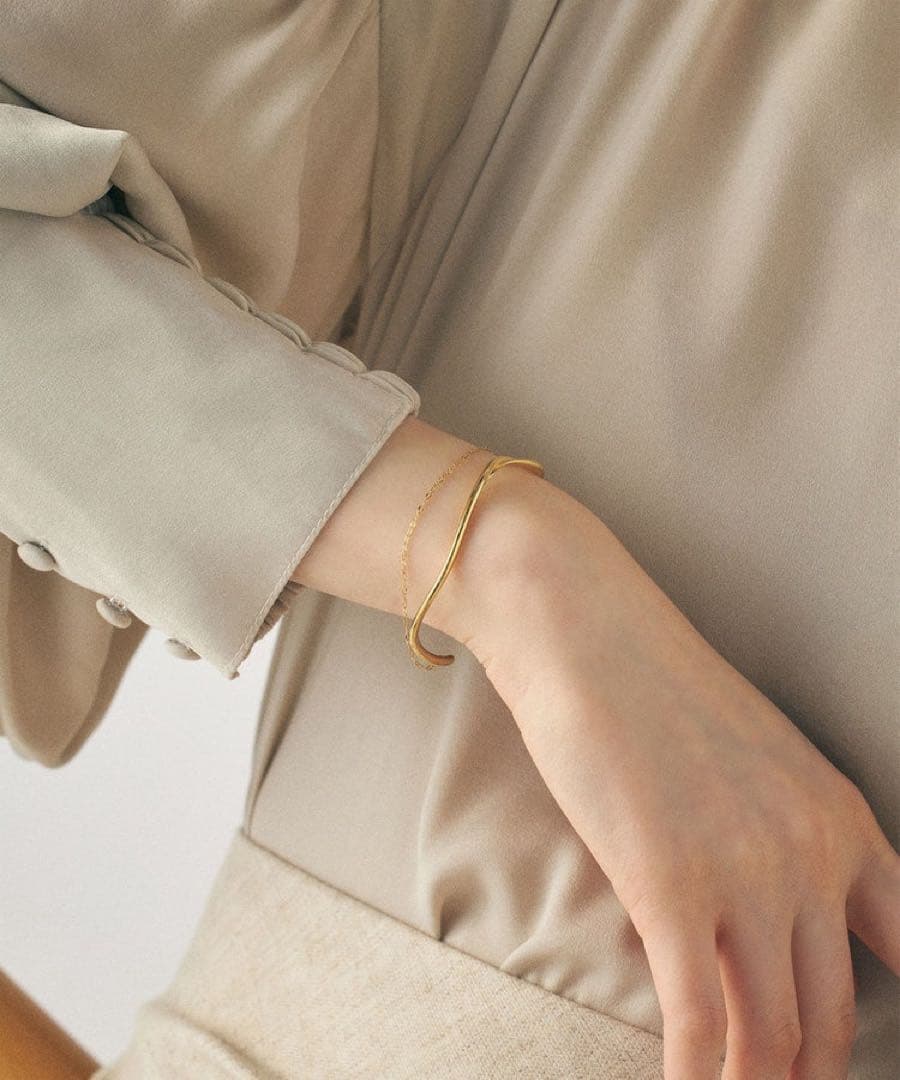 ete レイヤード バングル ペタルチェーン現行品美品