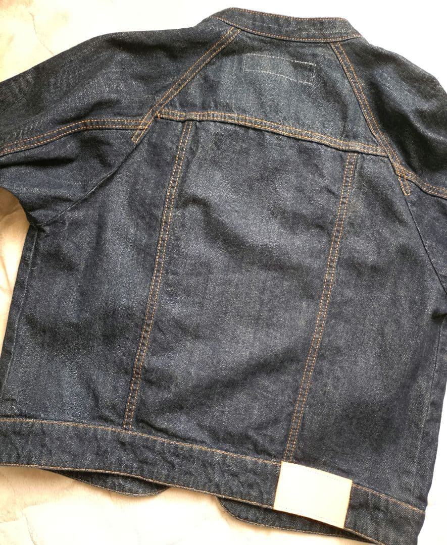 【美品】si-si-si comfort ノーカラーデニムジャケット 40