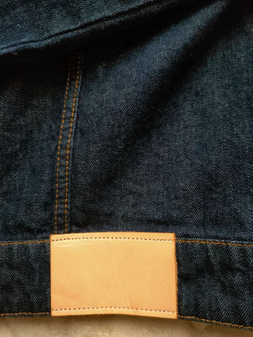 【美品】si-si-si comfort ノーカラーデニムジャケット 40