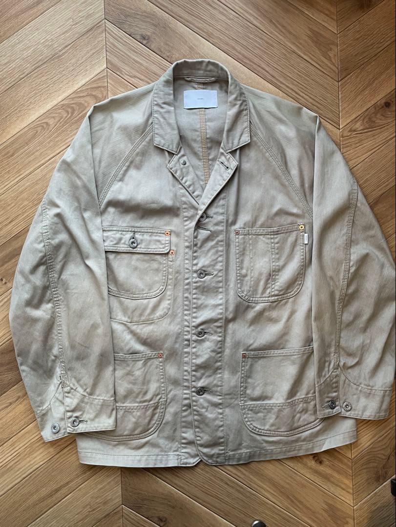 ジャケット・アウター SUGARHILL HERRINGBONE COVERALLS-KHAKI-