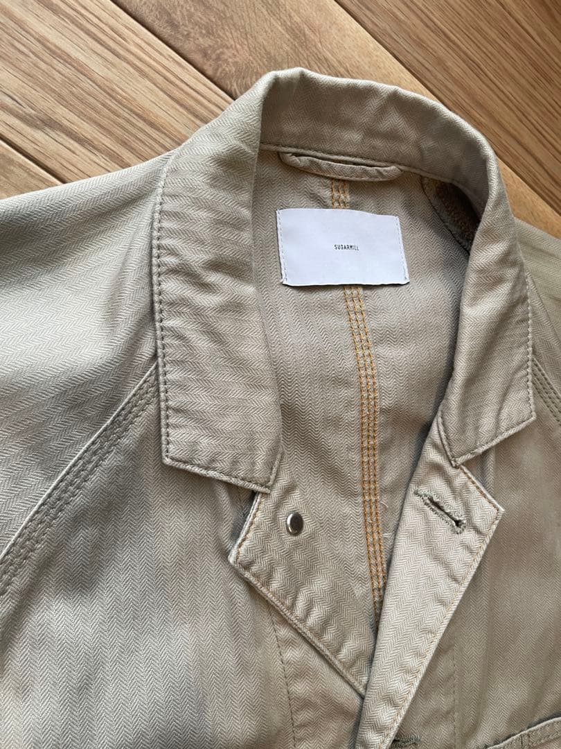 ジャケット・アウター SUGARHILL HERRINGBONE COVERALLS-KHAKI-