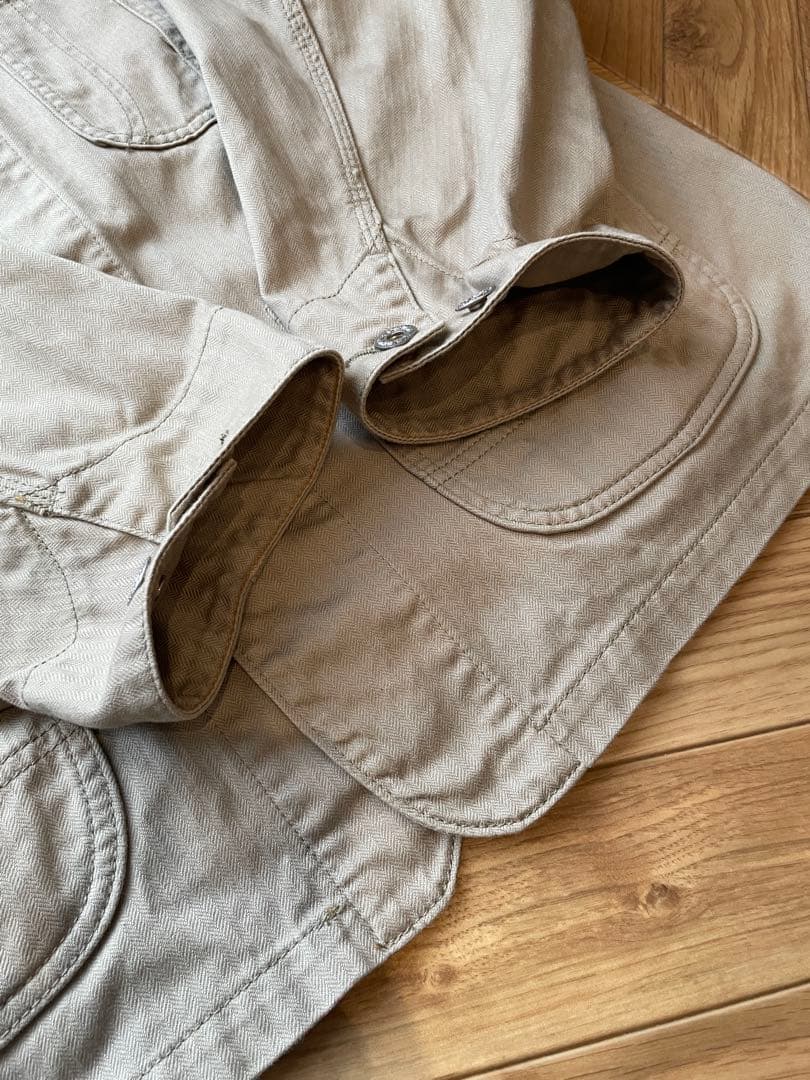 ジャケット・アウター SUGARHILL HERRINGBONE COVERALLS-KHAKI-