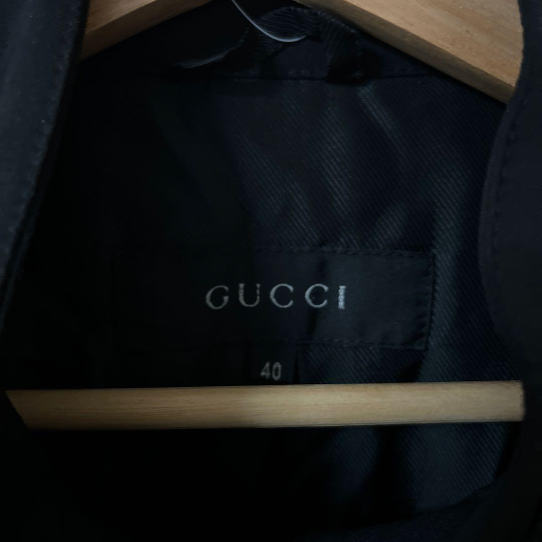 GUCCI ミリタリージャケット ブラック 40 グッチ　ジャンバー　アウター