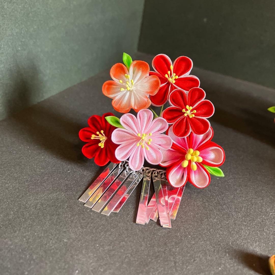 Chi様　舞妓さんみたい！つまみかんざし　つまみ細工　七五三　日本舞踊　髪飾り