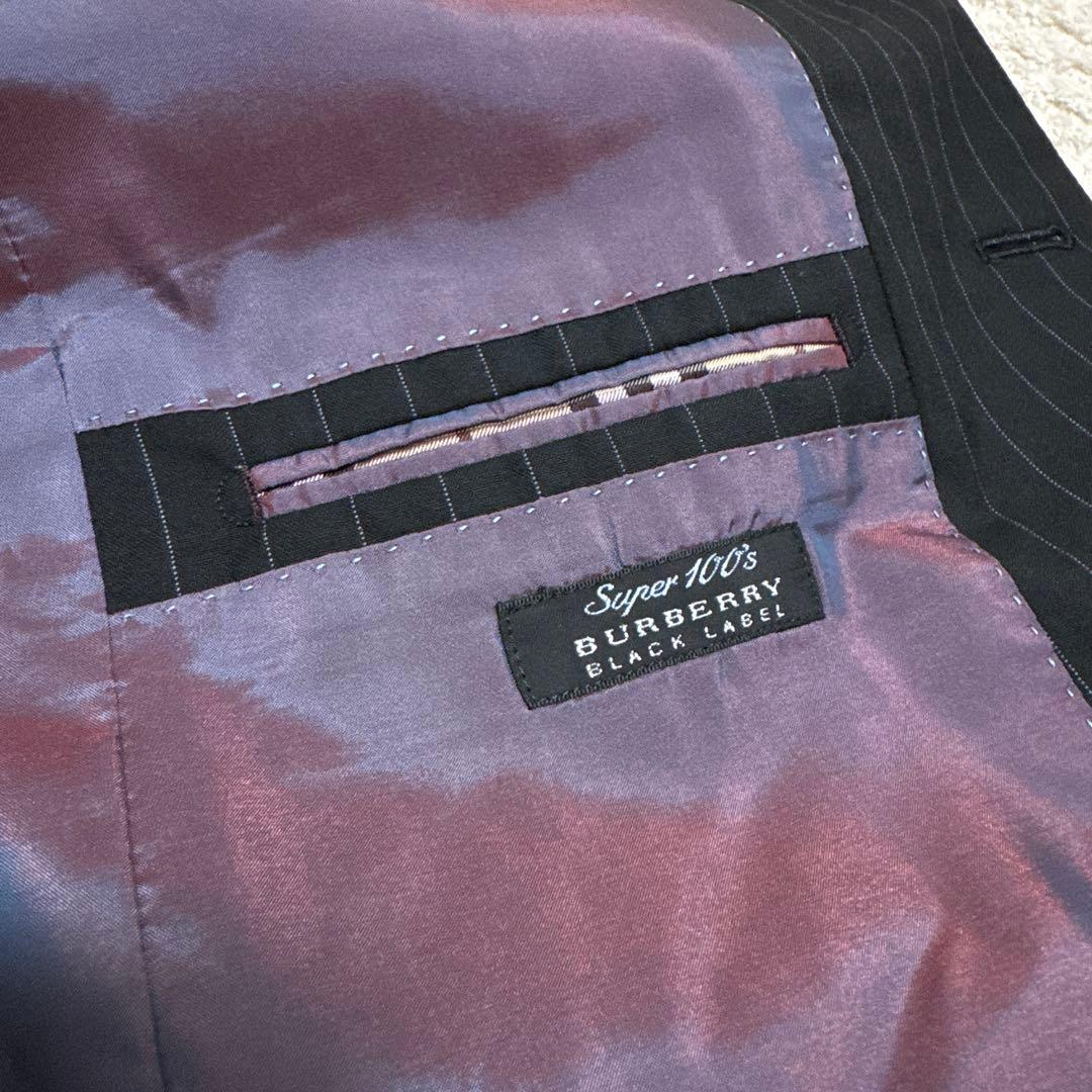 の*い様 【美品】バーバリーブラックレーベル セットアップ ブラック ストライプ