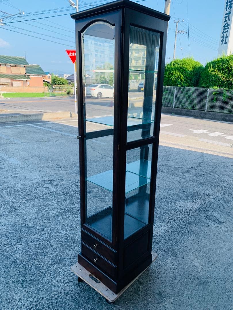 (滋賀県内のみ) キュリオケース ガラスキャビネット