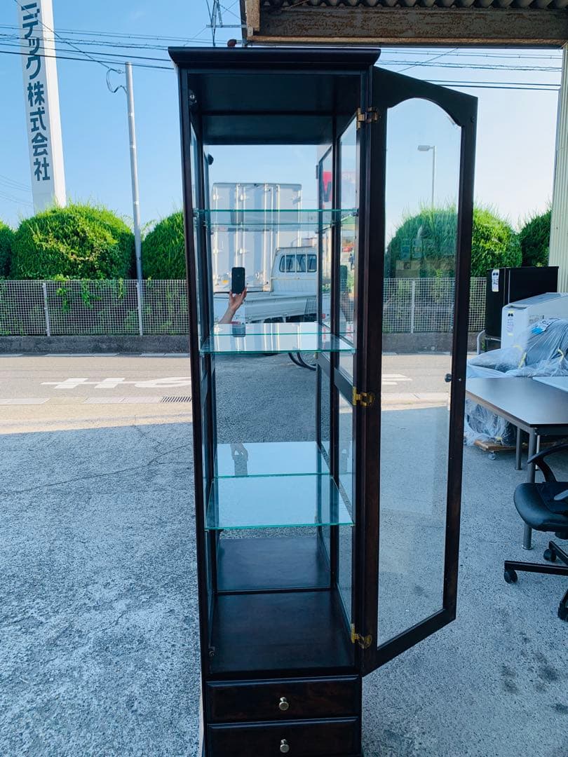 (滋賀県内のみ) キュリオケース ガラスキャビネット