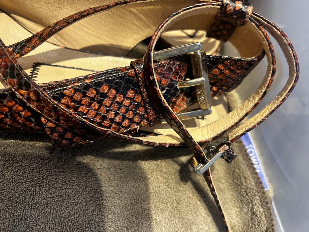 N°21 イエローポインテッドトゥフラットシューズ　37