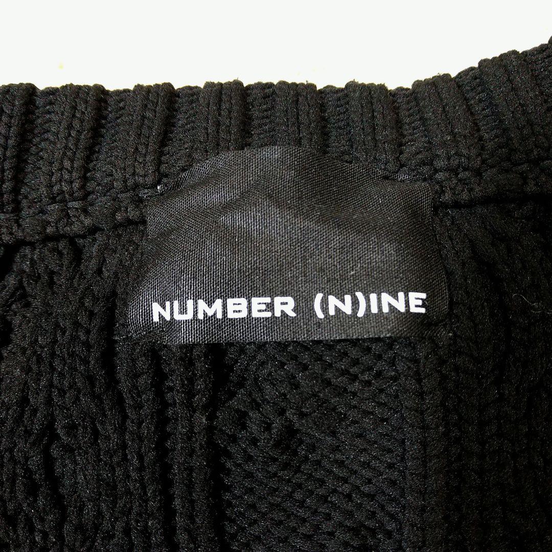 NUMBER (N)INE ジップアップ ケーブルニット L 黒 カーディガン
