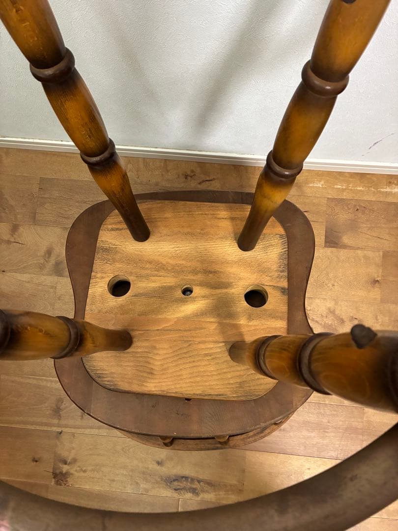 飛騨産業　キツツキマーク ハイチェア　カウンターチェア 回転椅子②