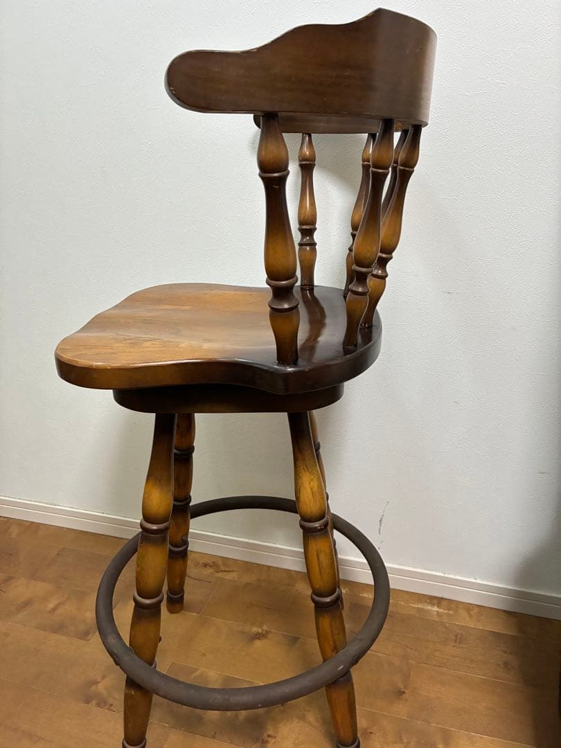 飛騨産業　キツツキマーク ハイチェア　カウンターチェア 回転椅子②