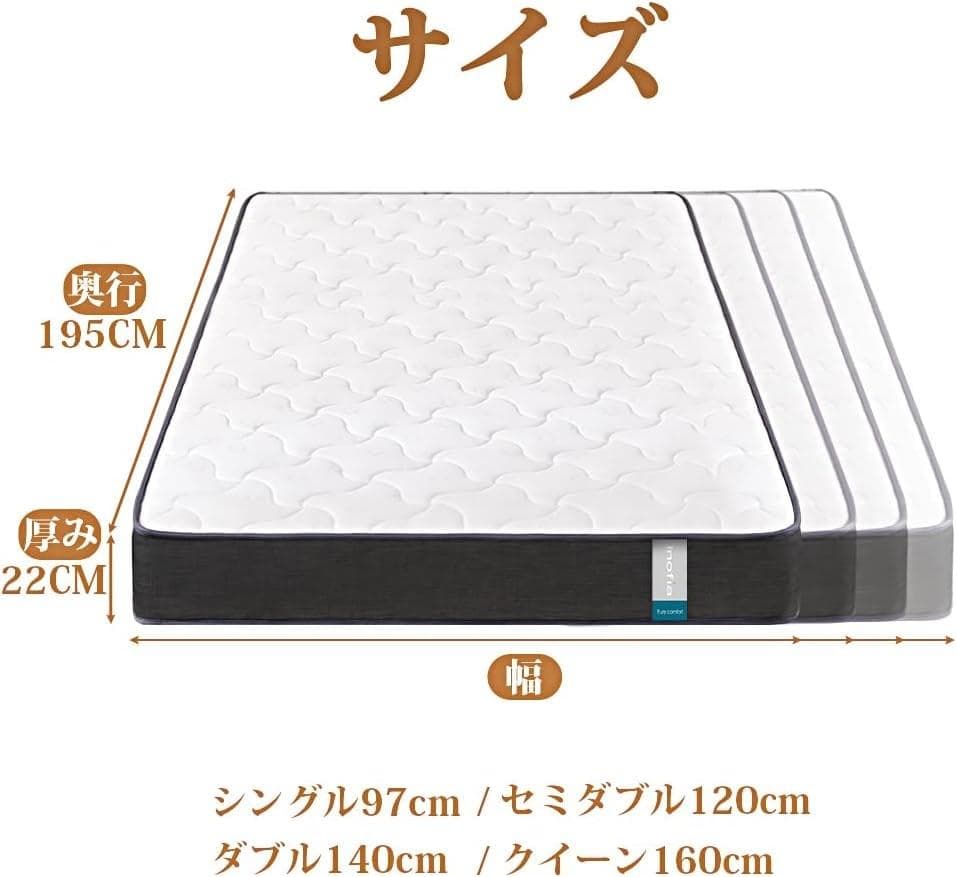 Inofia マットレス クイーン 高反発 極厚22cm 【新品、未使用】