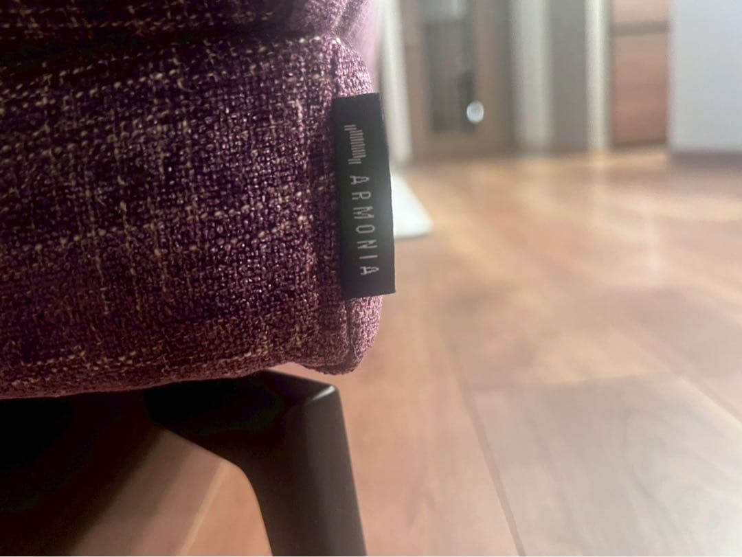 みろたろ　ARMONIA 3人掛けソファ ワインレッド フェザー仕様