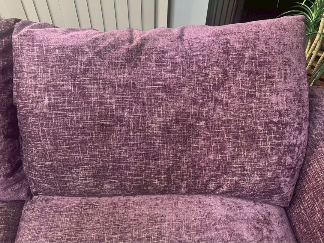 みろたろ　ARMONIA 3人掛けソファ ワインレッド フェザー仕様