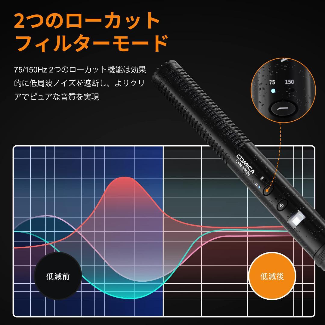 ショットガンマイク 高感度 無段階ゲイン