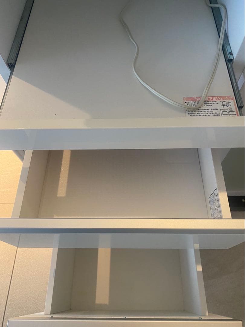 ニトリ　SP201 木製レンジボード　ホワイト　幅88 高さ101 食器棚