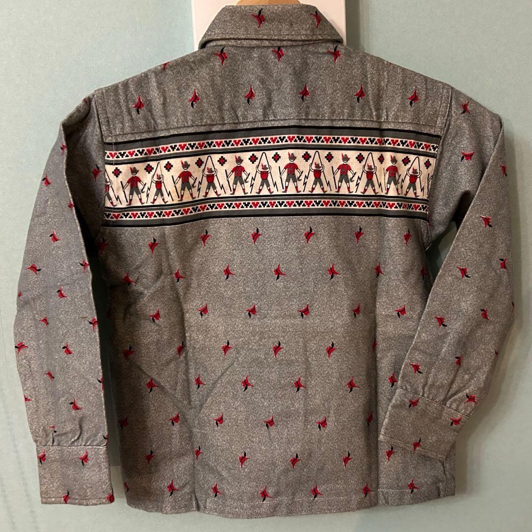 デッドストックビンテージ50sプリントネルシャツ