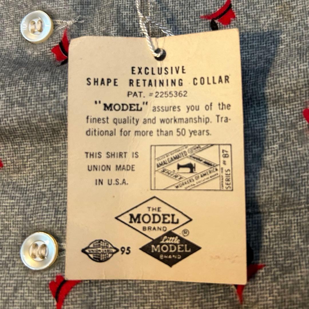 デッドストックビンテージ50sプリントネルシャツ