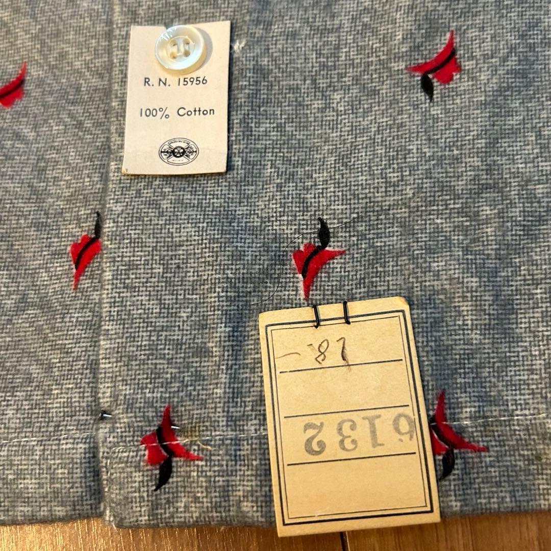 デッドストックビンテージ50sプリントネルシャツ