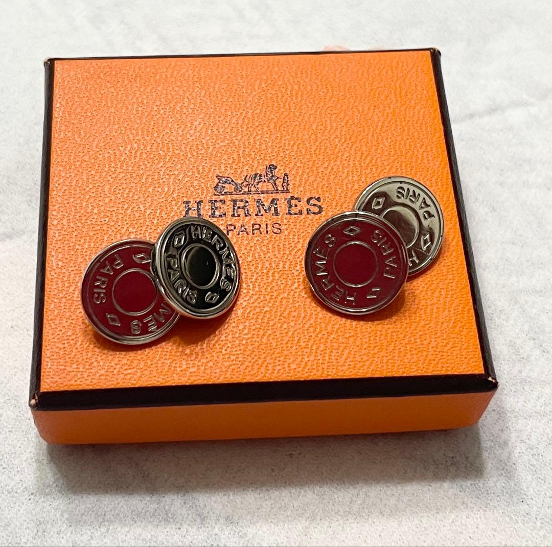 か*ず様 美品！値下げ！HERMES 型カフリンクス シルバー