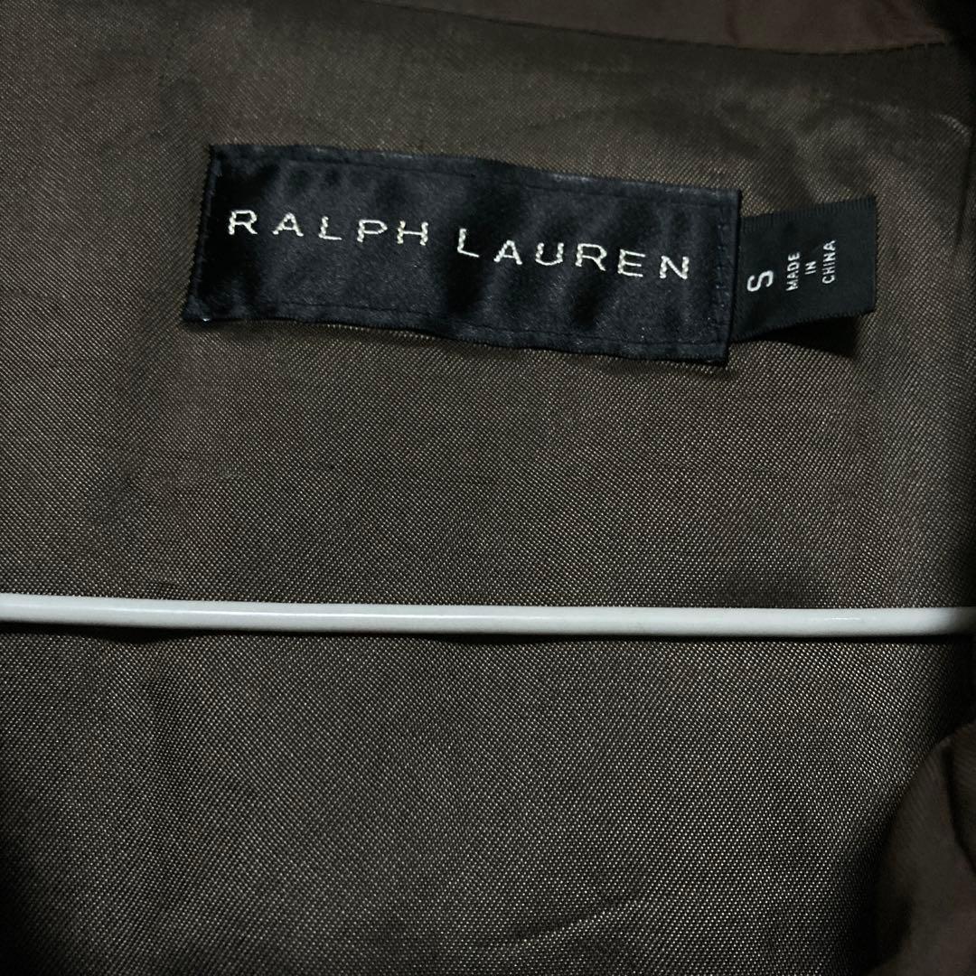 ラルフローレンブラックレーベル ミリタリージャケット ナイロンコート 茶 S