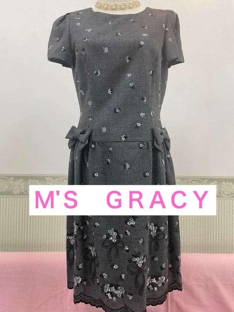 ❣️週末限定セール❣️極美品❣️エムズグレイシーワンピース40 入学式などに❣️