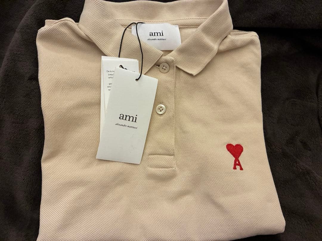 AMI PARIS ポロシャツ　ベージュ　アミパリス