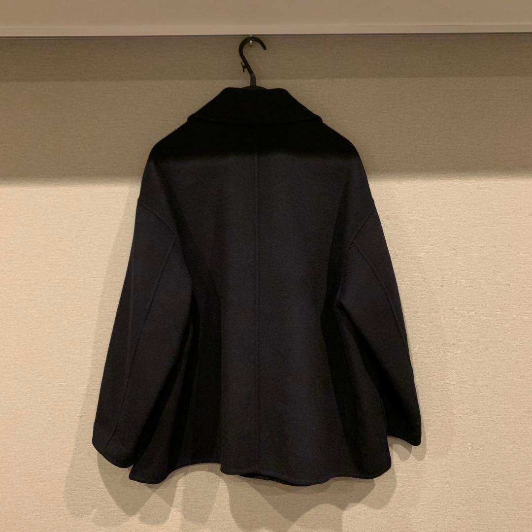 美品　トゥモローランド　ハーフコート　ネイビー 34