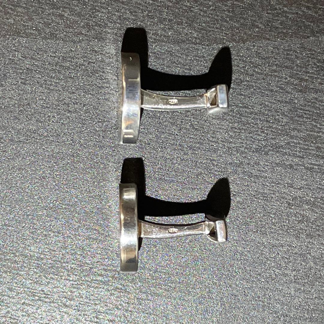 ブルガリ BVLGARI シルバー 925カフリンクス 回転ロゴ カフス